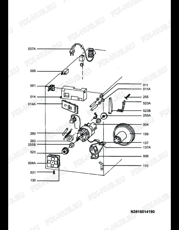 Взрыв-схема стиральной машины Aeg LTH8080WP - Схема узла Electrical equipment 268